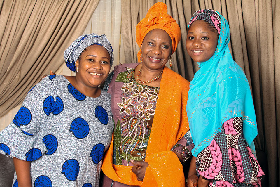 Chika Kumle, Pauline Tallen and Zainab Sulaiman Umar benefitted from capacity-building by UN Women. Photo: UN Women/Nathan Ali