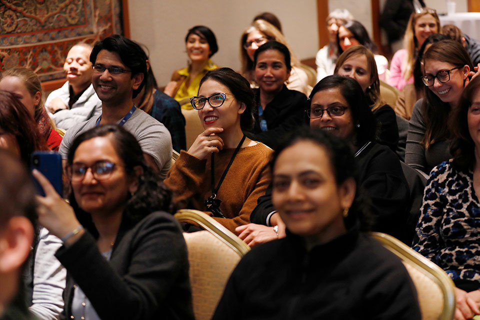 Audience members at the "Comedy for Equality" event in New York City on 25 March. Photo: UN Women/Ryan Brown