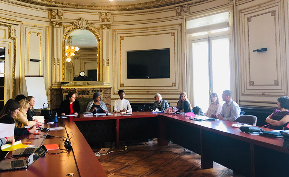 UN Women Executive Director Phumzile Mlambo-Ngcuka meets with the HeForShe Impact Lab Steering Committee. The He For She Impact Lab is an incubator of solutions for gender equality and the Steering Committee is composed of private sector leaders. Photo: UN Women
