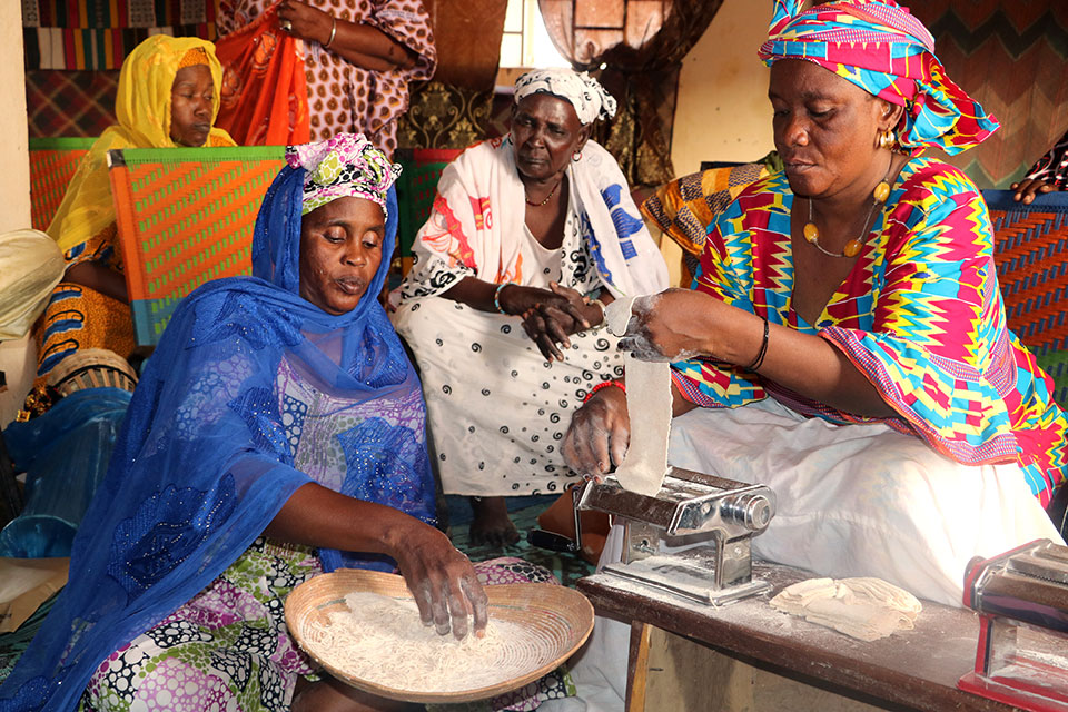 Women from Gao also learned leadership and business skills, and some now have businesses to independently to sell their products. Photo: UN Women/Sandra Kreutzer