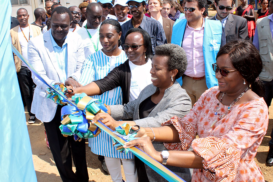 The Women Opportunity Center was officially inaugurated by the Rwandan Minister of Emergency Management, UN Women Representative in Rwanda, UNHCR Deputy Representative and ARC Country Director. Photo: UN Women/Novella Nikwigize