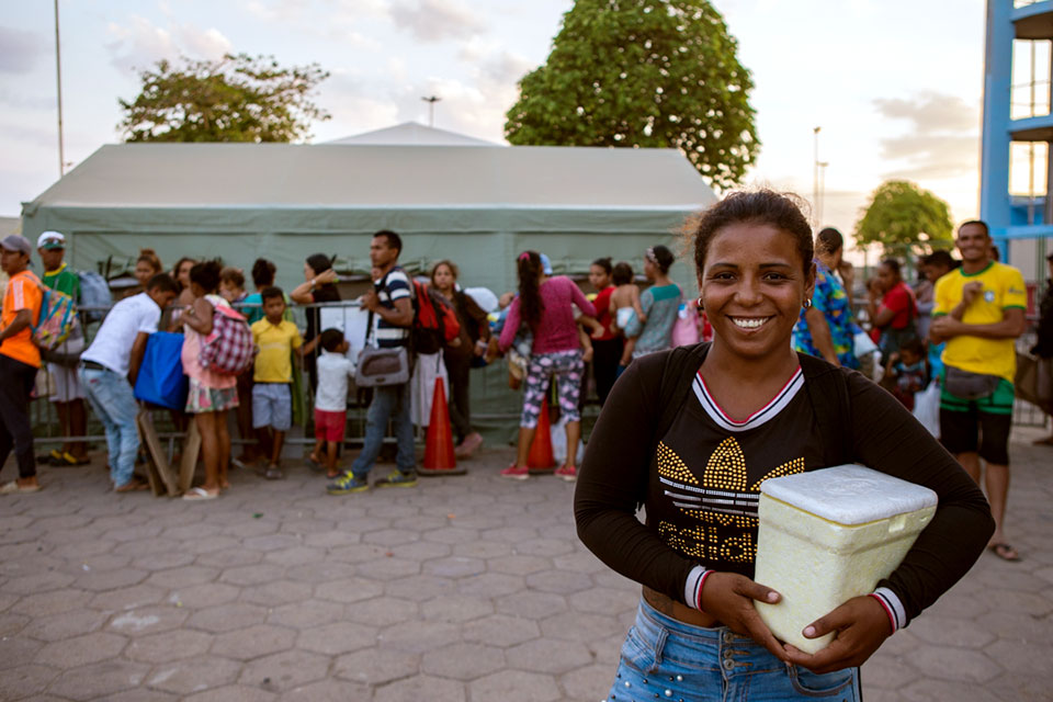 Esperanza’s name means ‘hope’ in Spanish. After receiving emergency cash and taking cooking classes provided by UN Women at Boa Vista, her hopes of a better future for her family were renewed. Photo: UN Women/Felipe Abreu