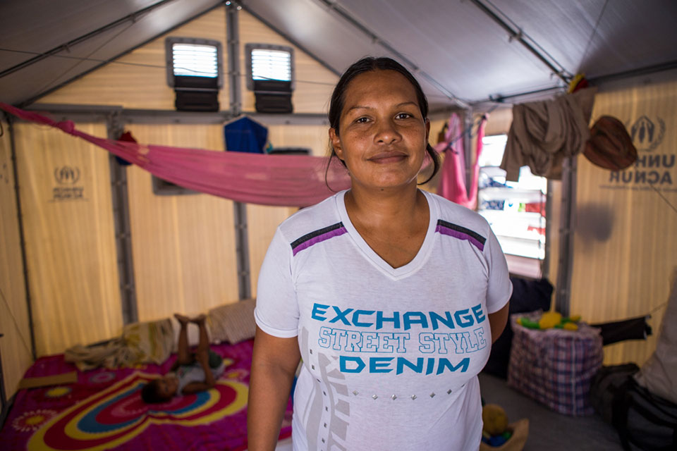 "If it wasn’t for the group, I would be probably isolated and bitter in my tent”, says Jenny, who, with UN Women's support, now leads a group of women that produce piñatas as a new source of income. Photo: UN Women/Felipe Abreu