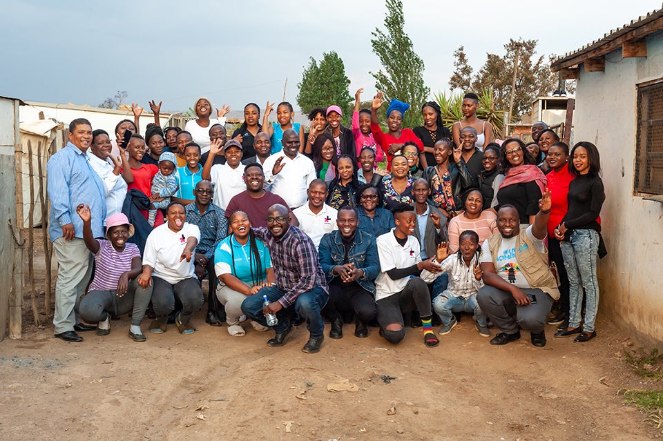 Mamelodi Township Young Women for Life Movement group with partners from Malawi and Zimbabwe