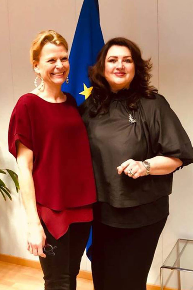 Deputy Executive Director Regnér with European Commissioner for Equality, Helena Dalli. Photo: UN Women