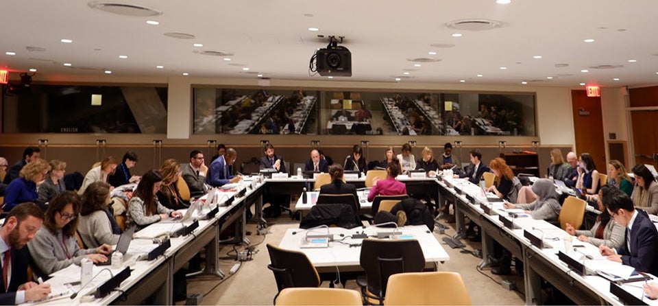 Panelists discuss the gendered causes and impact of child rights violations at an event at UN Headquarters in January 2020. Photo: UN Women/Rozafa Kelmendi