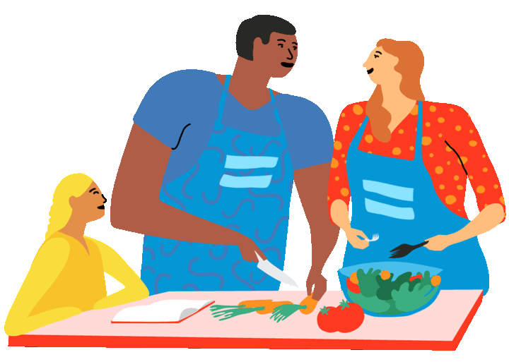 small-actions-big-impact-shared-housework.gif an animated gif of a family sharing household chores