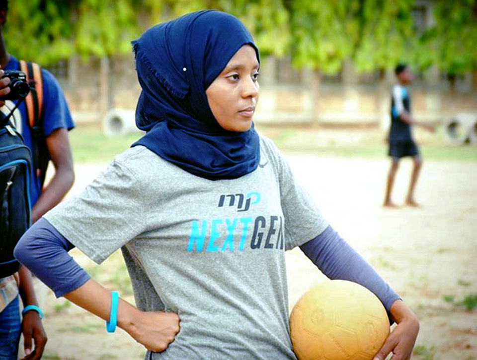 Fatma Ahmed, 25, is a Generation Equality Champion and Founder of the Girls’ Inclusion in Sports Campaign based in Zanzibar, Tanzania. Photo: UN Women/Tsitsi Matope