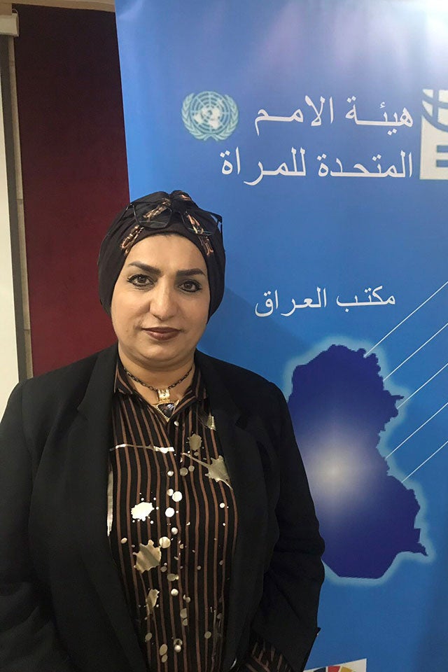 Kajhal Nayef Rahman, Judge at the Public Prosecutor’s Office in Erbil, Kurdistan Region of Iraq, during an activity organized by UN Women in 2019. Photo: UN Women.