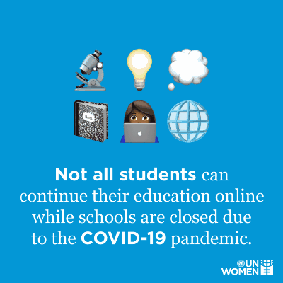 Not all students can continue their education online while schools are closed.