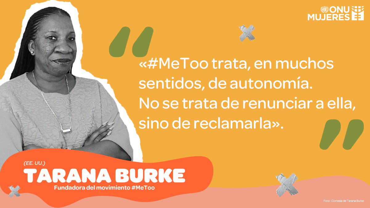 Tarana Burke, fundadora del movimiento #MeToo (EE. UU.) «#MeToo trata, en muchos sentidos, de autonomía. No se trata de renunciar a ella, sino de reclamarla».