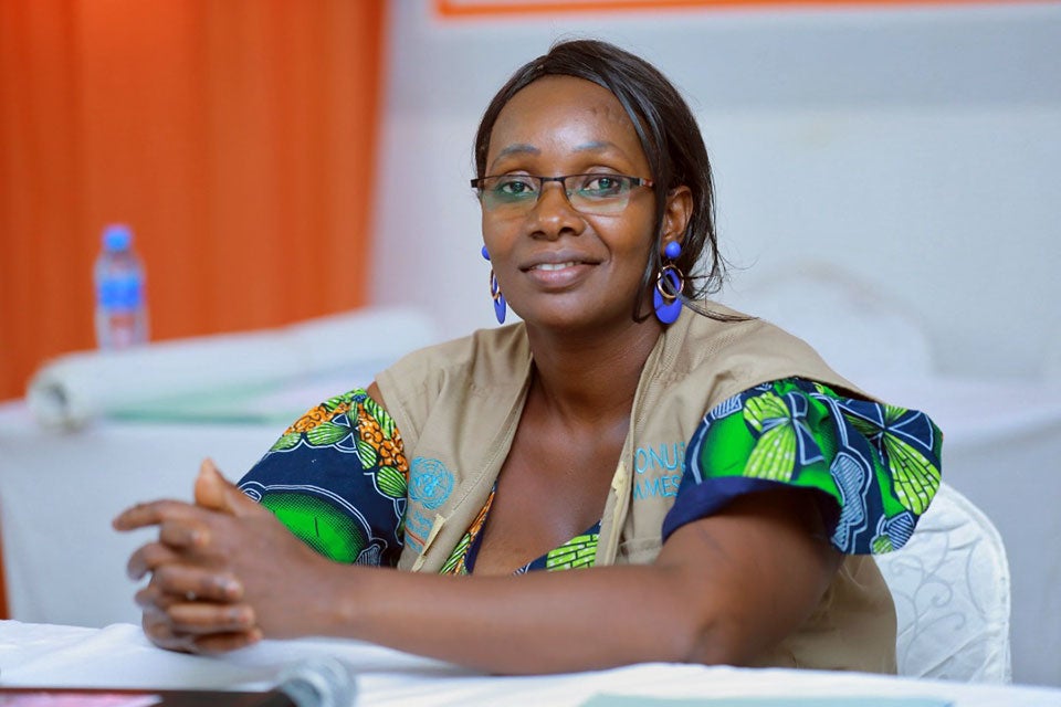 Fanta Diamande is a member of the Network of Women Peace Mediators in Côte d'Ivoire. Photo: UN Women/Irad Gbazale