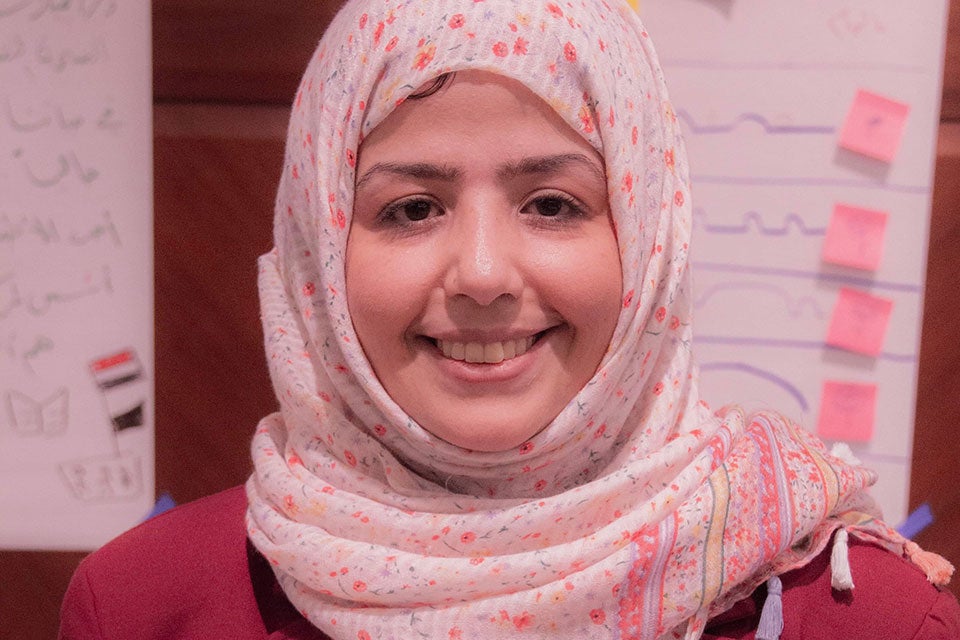 Kawkab Al-Thaibani is a Yemeni journalist and researcher and the co-founder and Executive Director of Yemeni association Women4Yemen. Photo courtesy of Kawkab Al-Thaibani.