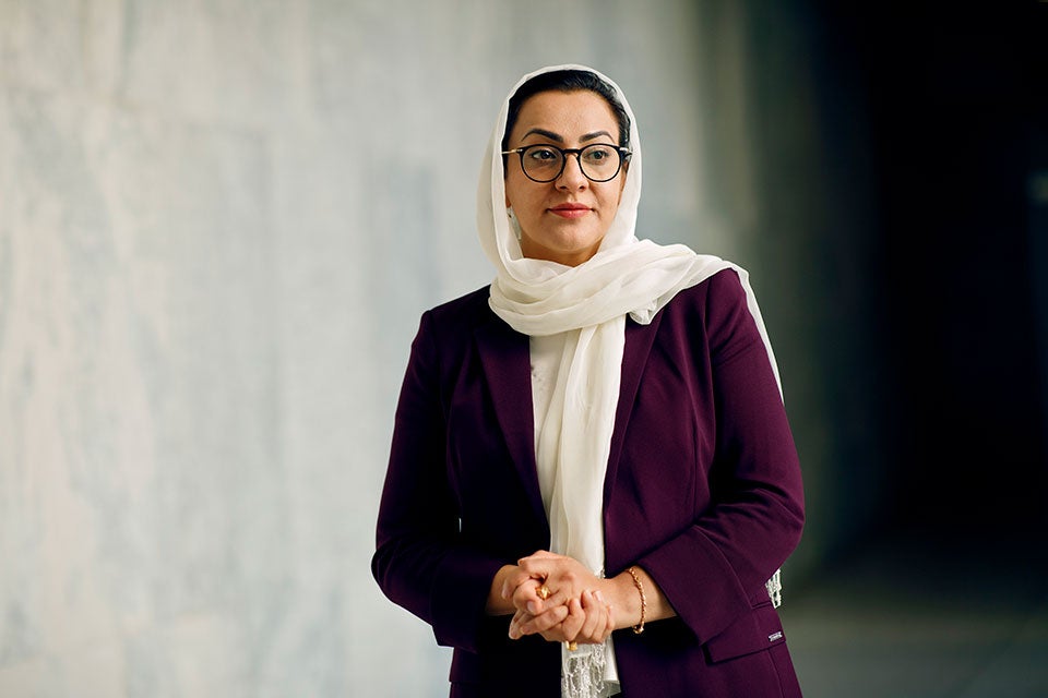 Naheed Fareed, former Parliamentarian, Parliament of Afghanistan. Photo: UN Women/Ryan Brown