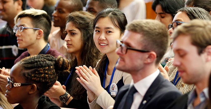 The opening of the Youth Forum at the 60th session of the Commission of the Status of Women, 11 March 2016 in New York. Photo: UN Women/Ryan Brown