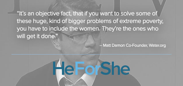 #HeforShe Matt Damon quote