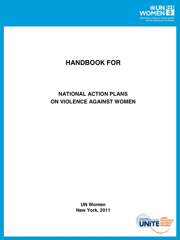 Cover: Handbook for national action plans on violence against women