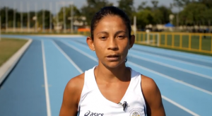 Marathon runner Denise Campos says no to violence against women
