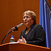 UN Women Executive Director Michelle Bachelet attends a symposium sponsored by Japan Liaison Conference for the Promotion of Gender Equality