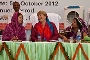 UN Women Executive Director Michelle Bachelet attends a gram sab