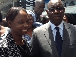 UN Women in West Africa Regional Director Josephine Odera for with president elect Macky Sall. Photos UN Women