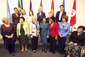 At a high-level side event during the 66th session of the UN General Assembly in New York, women political leaders made a strong call for increasing women's political participation and decision-making across the world. (Photo: UN Women/Hilary Duffy.)