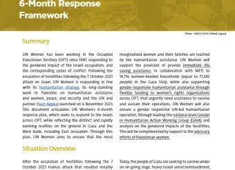 UN Women Palestine 6-month response framework
