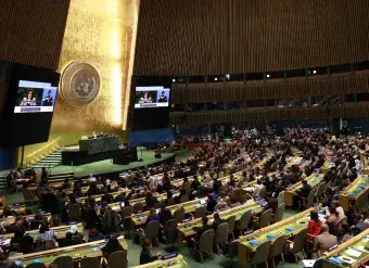 UN Women Executive Director Sima Bahous delivers remarks at the opening of the 69th session of the Commission on the Status of Women, 10 March 2025, UN headquarters. Photo: UN Women/Ryan Brown.
