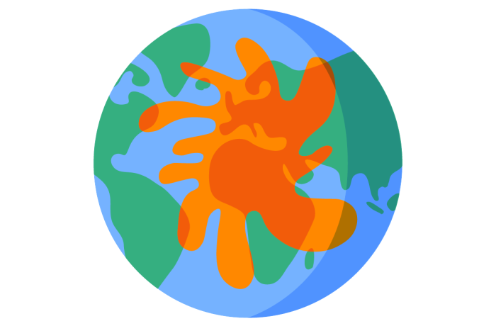 Orange the world globe