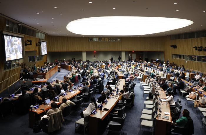 The 67th session of the Commission on the Status of Women (CSW67) successfully closed its two-week long session today (6 to 17 March) with the acknowledgment of the critical role of technology and innovation in achieving gender equality. Photo: UN Women/Ryan Brown