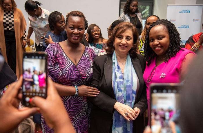 UN Women Executive Director Sima Bahous with feminists, women’s rights activists and advocates of Kenya. Photo: UN Women/James Ochweri 