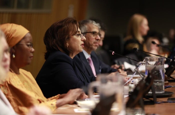 UN Women Executive Director Sima Bahous delivers closing remarks at the 69th session of the Commission on the Status of Women, 21 March 2025, UN headquarters. Photo: UN Women/Ryan Brown.