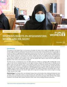 Gender Alert I: Women's rights in Afghanistan: Where are we now?