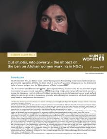 Gender alert no. 3: Out of jobs, into poverty – The impact of the ban on Afghan women working in NGOs