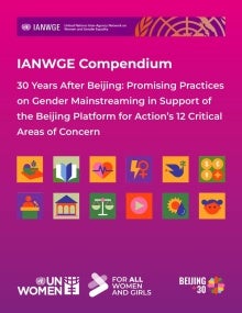 IANWGE compendium – 30 years after Beijing: Promising practices on gender mainstreaming in support of the Beijing Platform for Action’s 12 critical areas of concern