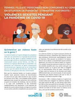 Femmes, filles et personnes au genre non conforme handicapées : Connaissez vos droits !
