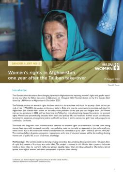 Women’s rights in Afghanistan one year after the Taliban take-over - cover image