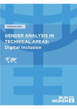Publication cover Gender Analysis Guidance Digital Inclusion