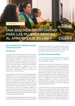Una segunda oportunidad para las mujeres gracias al aprendizaje en línea: Diez lecciones del programa Second Chance Education