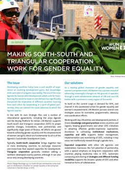 Brief: Making South–South and triangular cooperation work for gender equality