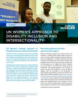 UN Women’s approach to disability inclusion and intersectionality