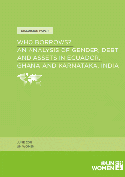 Who borrows?  An analysis of gender, debt and assets in Ecuador, Ghana and Karnataka, India