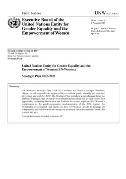 UN Women Strategic Plan 2018–2021