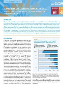 Towards inclusive cities for all: How to protect the rights of women in informal self-employment