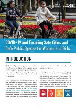 Brief: COVID-19 and ensuring safe cities and safe public spaces for women and girls
