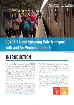 COVID-19 and ensuring safe transport with and for women and girls