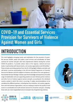 Brief: COVID-19 and essential services provision for survivors of violence against women and girls