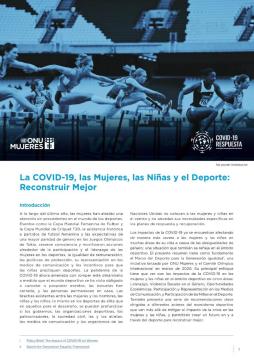 La COVID-19, las mujeres, las niñas y el deporte: Reconstruir mejor