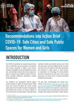 Recommendations into action brief COVID-19: Safe cities and safe public spaces for women and girls