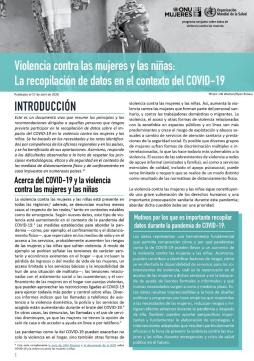 Violencia contra las mujeres y las niñas: La recopilación de datos en el contexto del COVID-19